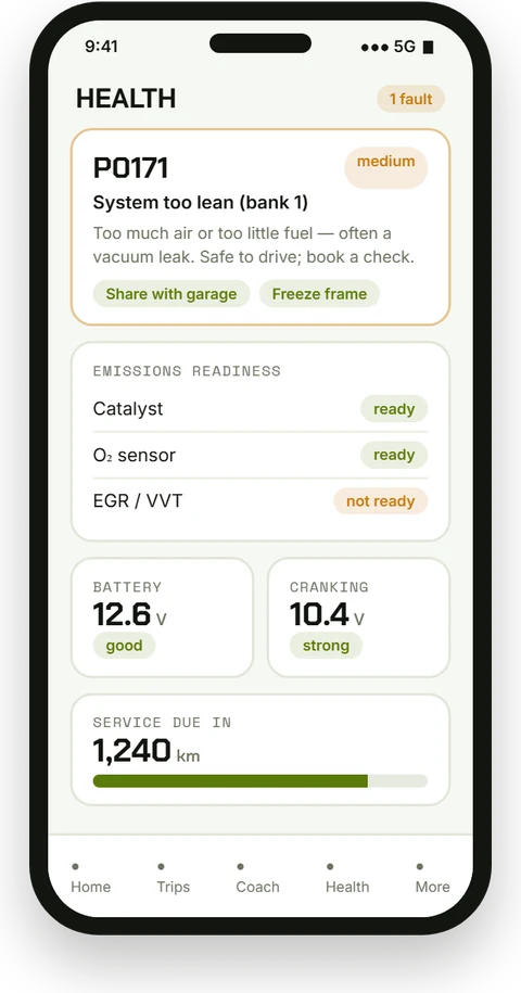 OBD-Boss app: Health in plain words