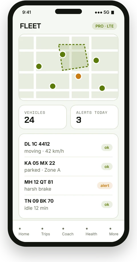OBD-Boss app: Fleet view