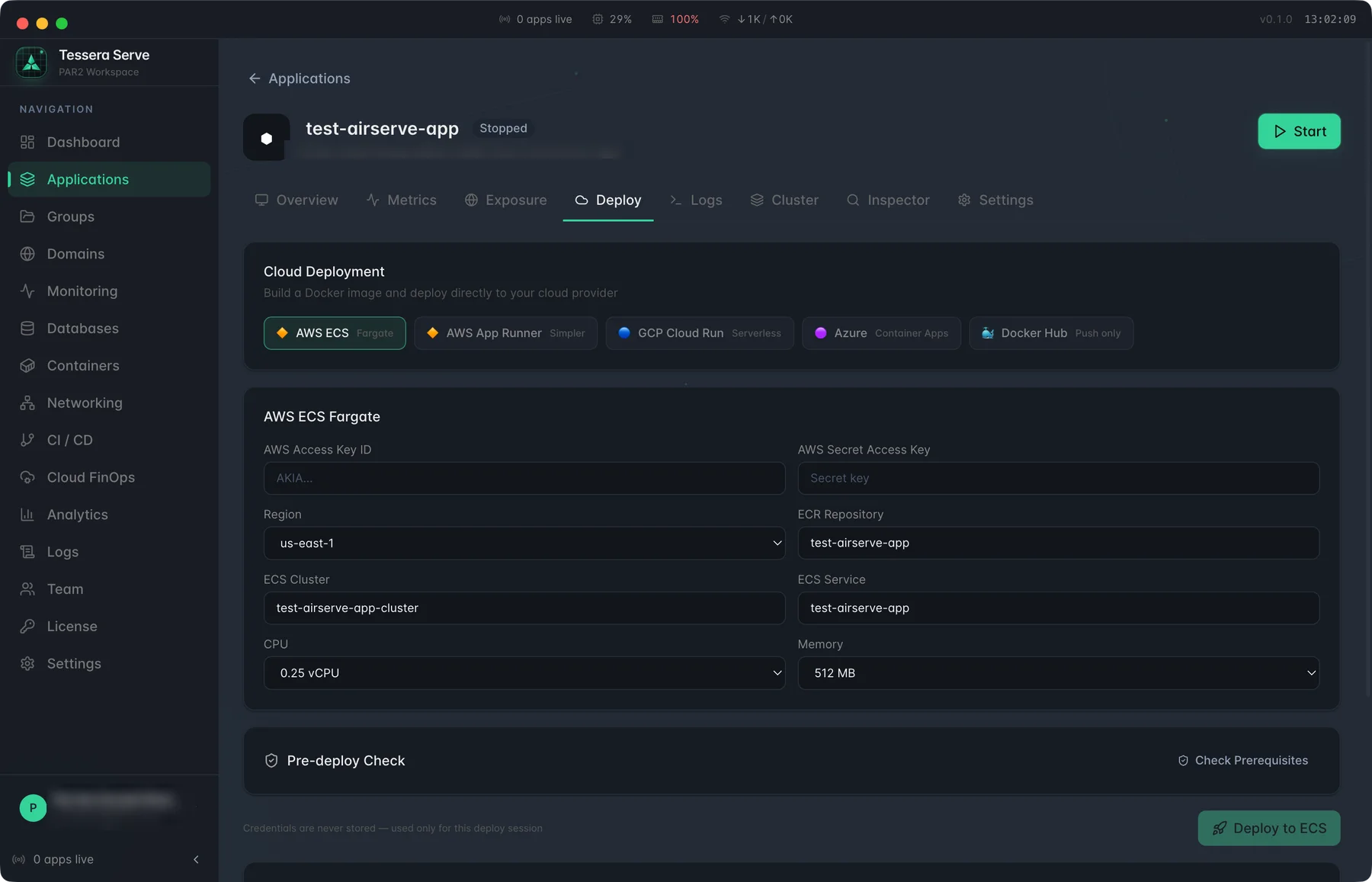 Tessera Serve — Deploy