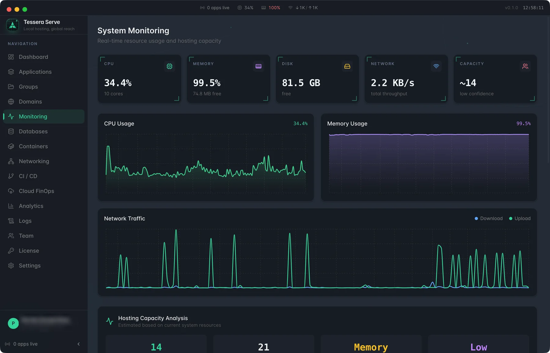 Tessera Serve — Monitoring