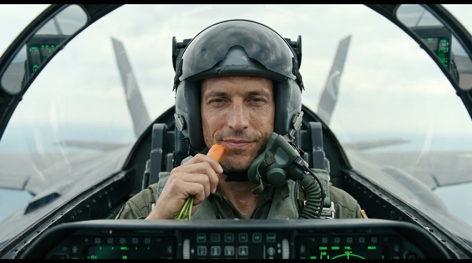 Greybox Previz to 4K AI Film — Oscar · in the cockpit